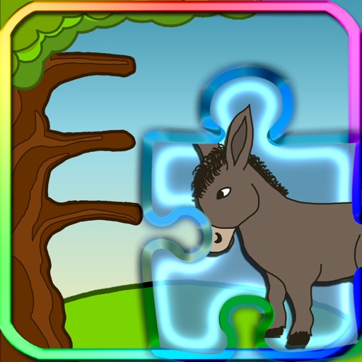 Farm Animals Puzzle Board Icon