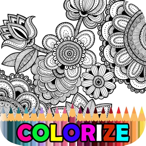 Mandala Adult Coloring Book Free Stress Relieving iOS App