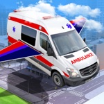 Futurista Vôo Carro  Emergência Veículo Estaciona