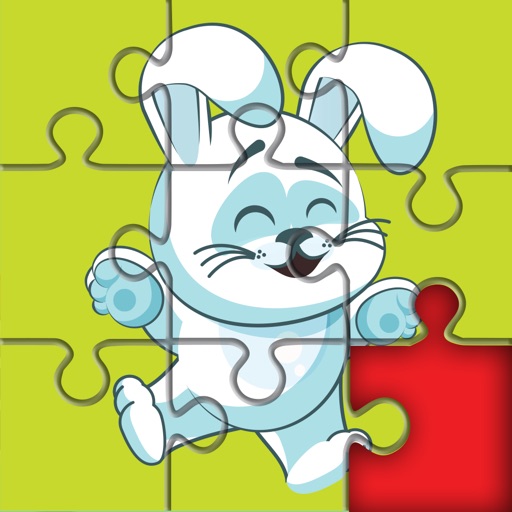 Baby Bunny Rabbit Jigsaw Puzzle for Kids Icon