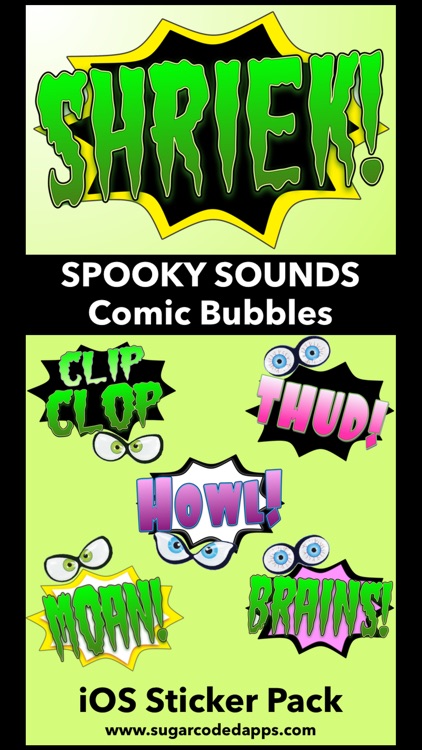 Shriek! Spooky Sound Comic Bubbles