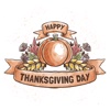 Thanksgiving Day - Stickers Elements in watercolor