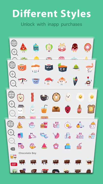 Kawaii Food Emoji Keyboard & Sticker Packs screenshot-3