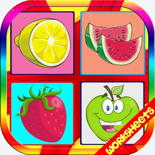 Learn English Fruits Vegetable Spelling Word Games icon