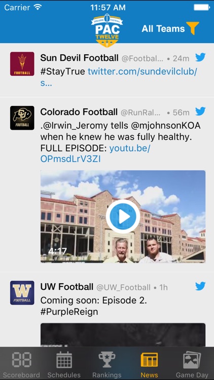 Pac 12 Football Schedules & Scores screenshot-4