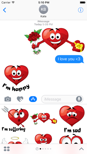 Emotion Heart Sticker - Emoji(圖4)-速報App