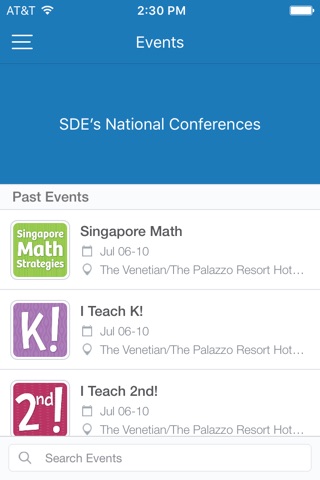 SDE National Conferences screenshot 2