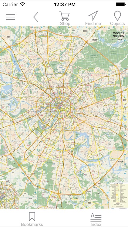 Moscow. Tourist city map