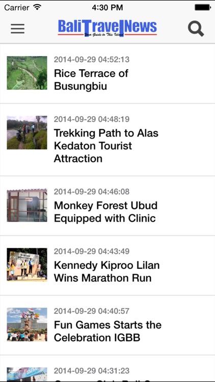 Bali Travel News for iOS