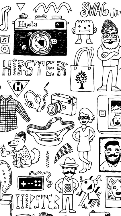 Hipster Doodles 2 Retro