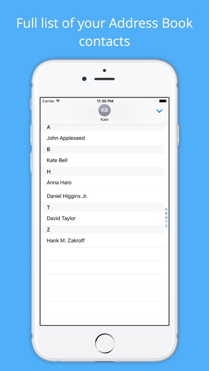 Contacts for iMessage