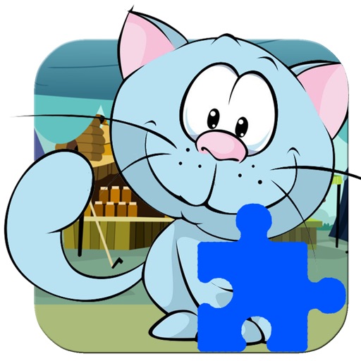 Crazy Blue Pets Jigsaw Puzzle Kids Game Edition icon