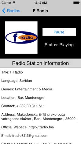 Game screenshot Montenegro Radio Live Player (Montenegrin) hack