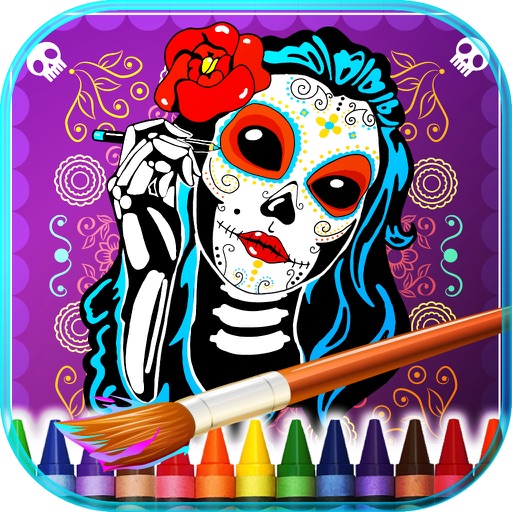 Skulls and Catrinas Coloring Book icon