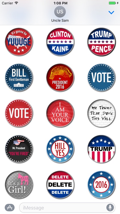 Campaign Election Buttons Vote 2016