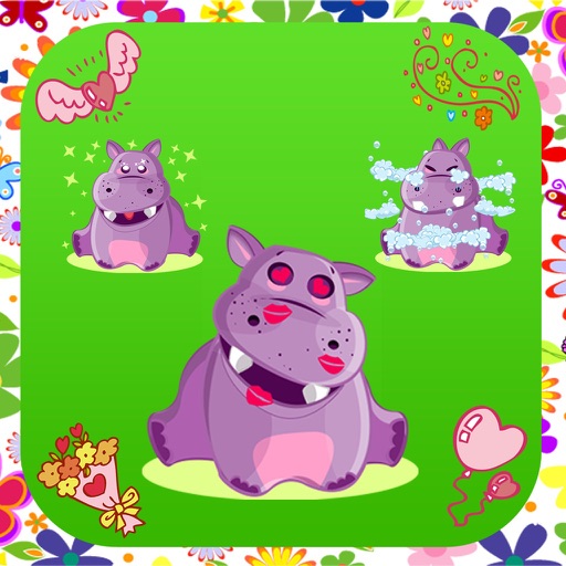 Hippo Cute Sticker