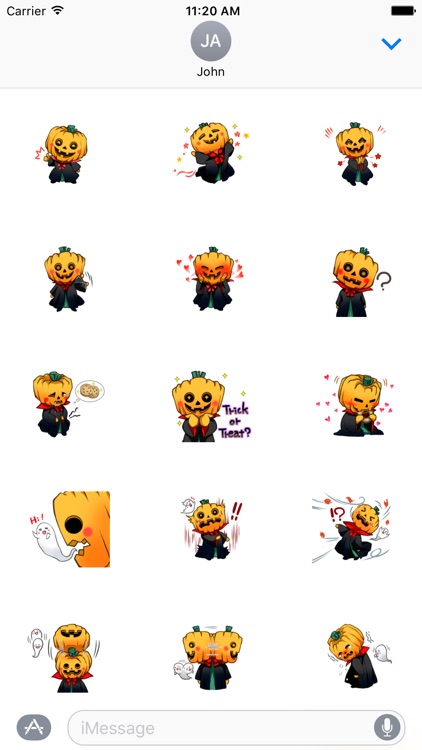 Pumpkin Man Halloween Sticker