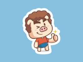 Express yourself in richer ways by using this Piggy adorable Sticker Pack