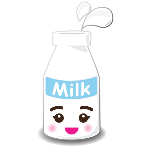Cute Milk Bottle Emoticon Stickers icon