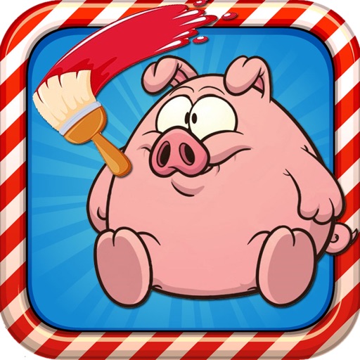 Colouring book tap Free Pig Games iOS App
