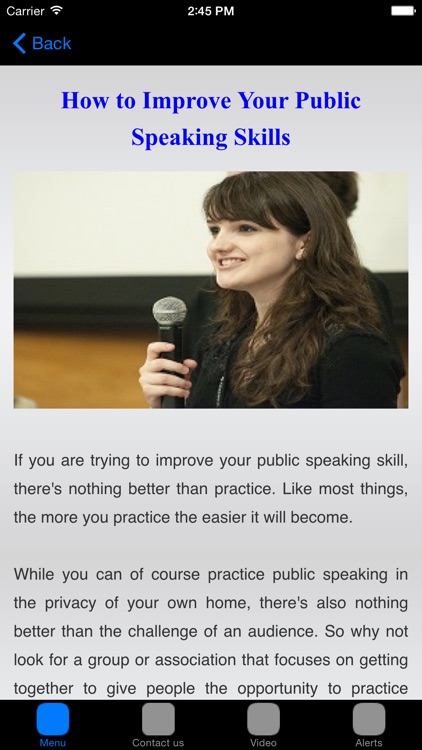 Free Public Speaking App With Public Speaking Tips