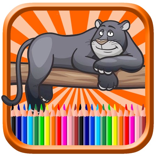 Amazing Cutie Panther Draw Coloring Book Fun Game Icon