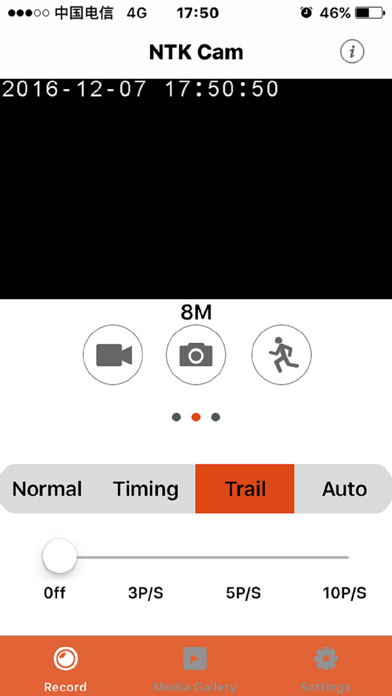NTK Cam Screenshot on iOS
