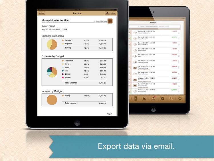 Money Monitor Pro for iPad - Budget & Bill Manager screenshot-4