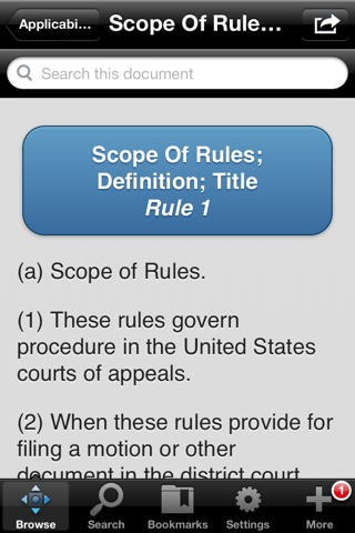Federal Rules of Appellate screenshot 2