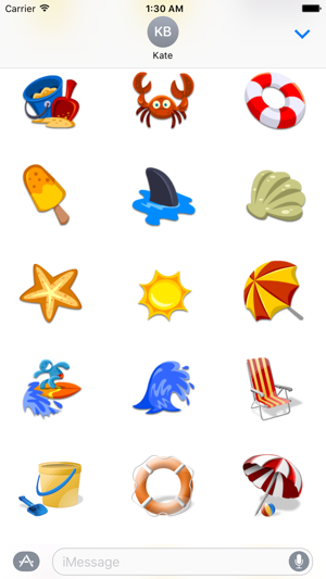 Beach and Vacation Stickers Pack for iMessage(圖1)-速報App