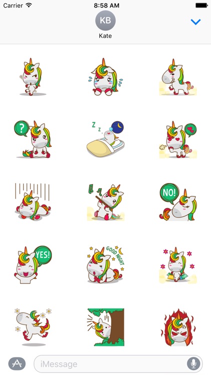 Unicorn Sweet And Cute Sticker For iMessages