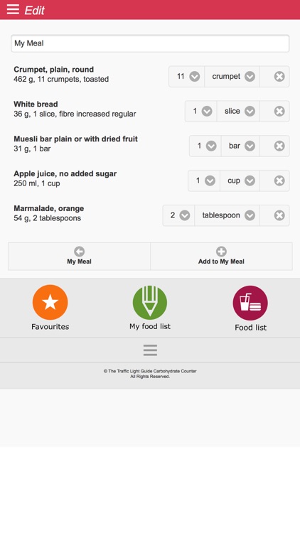 Australian CarbCounter Traffic Light Guide to Food screenshot-4