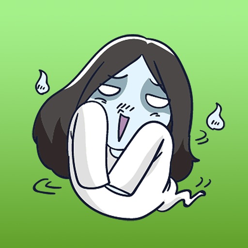 A Crazy Cute Ghost Girl Stickers for iMessage icon