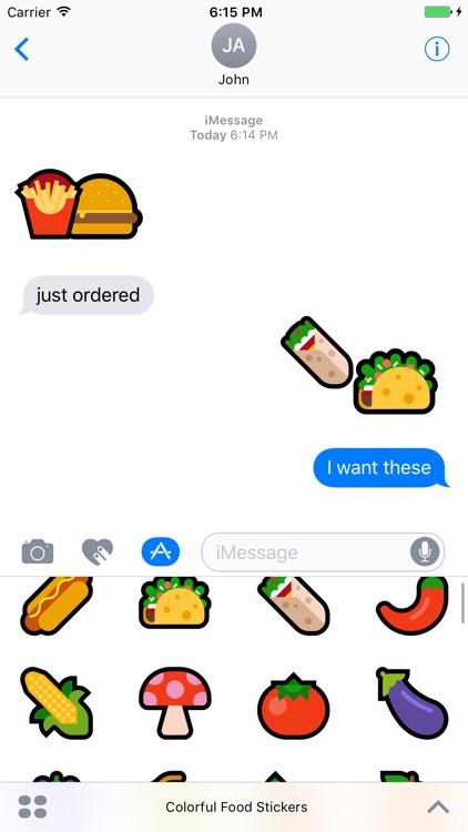 Colorful Food Stickers
