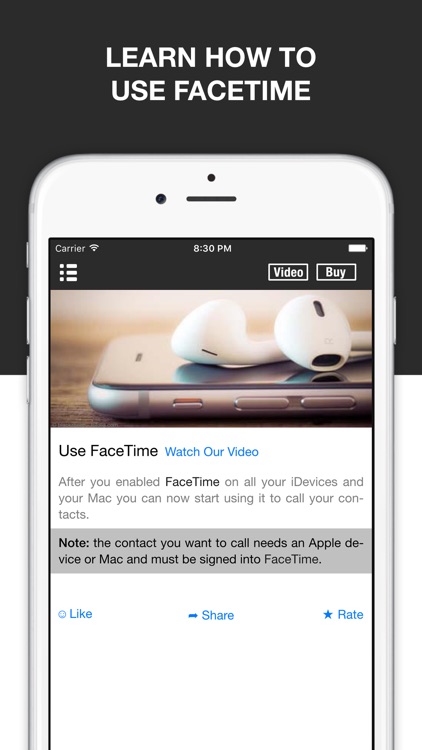 Guide for Facetime & Facetime Audio