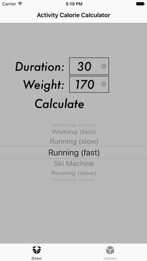 Activity Calorie Calculator