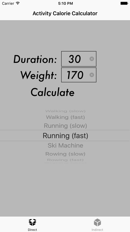 Activity Calorie Calculator