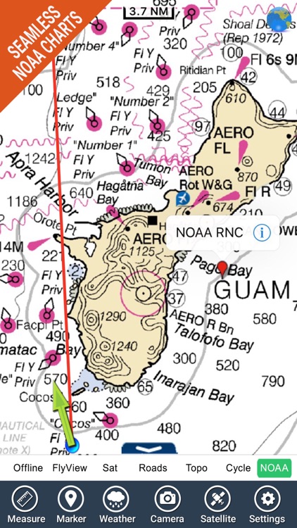 Marine : Guam Island - GPS Map Navigator