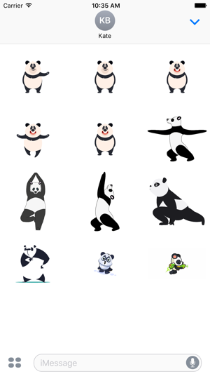 熊猫 瑜伽 貼紙 大(圖2)-速報App