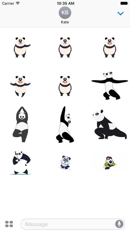 Panda Animated Dancing Yoga Stickers Mania