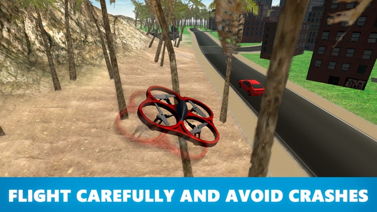 City Quadcopter Drone Flight 3D