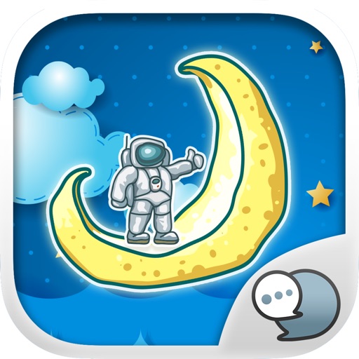 The Moon Emoji Stickers Keyboard Themes ChatStick icon