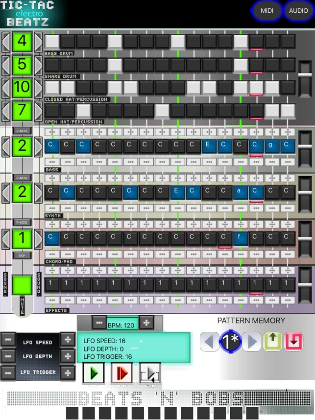 Tic Tac Beatz Electro Music Sequencer wi