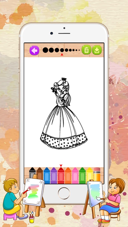 Best coloring book page princess is fun for adults screenshot-3