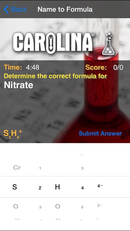 Chemistry Formula Practice