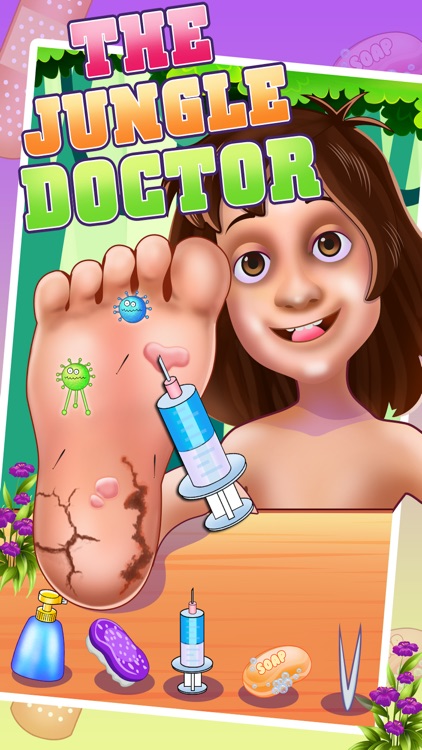 The Jungle Doctor: Foot spa hospital game for kids screenshot-4