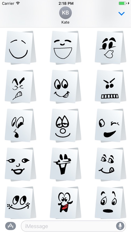 Paper Smiley Stickers for iMessage