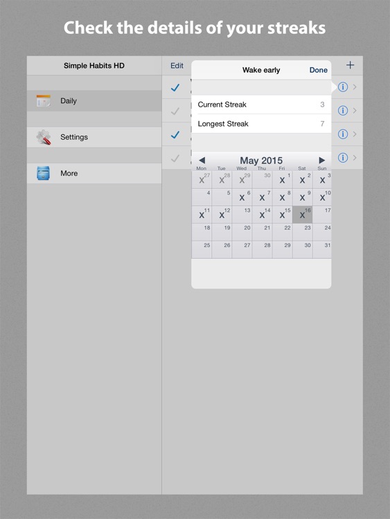 Simple Habits HD - Daily Habit Tracker