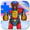 Crazy Big Iron Super Hero Robot Jigsaw Puzzle Game