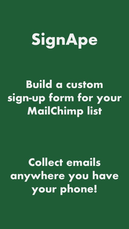 SignApe - Signup Form for Mailchimp
